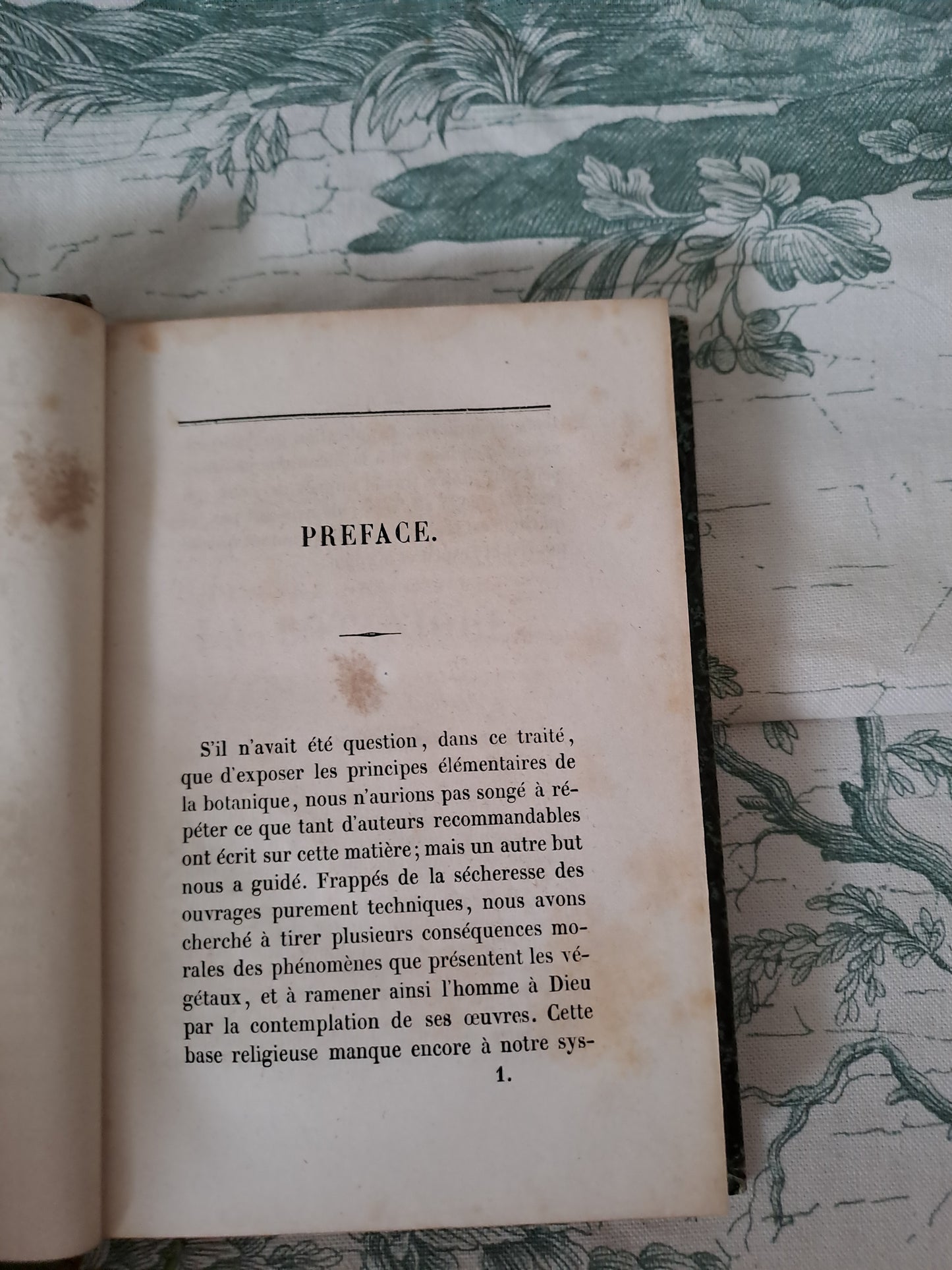 Botanique/ géologie. Nouveau spectacle de la nature ou Dieu et ses œuvres. 1842. Ancien livre vintage catholique.