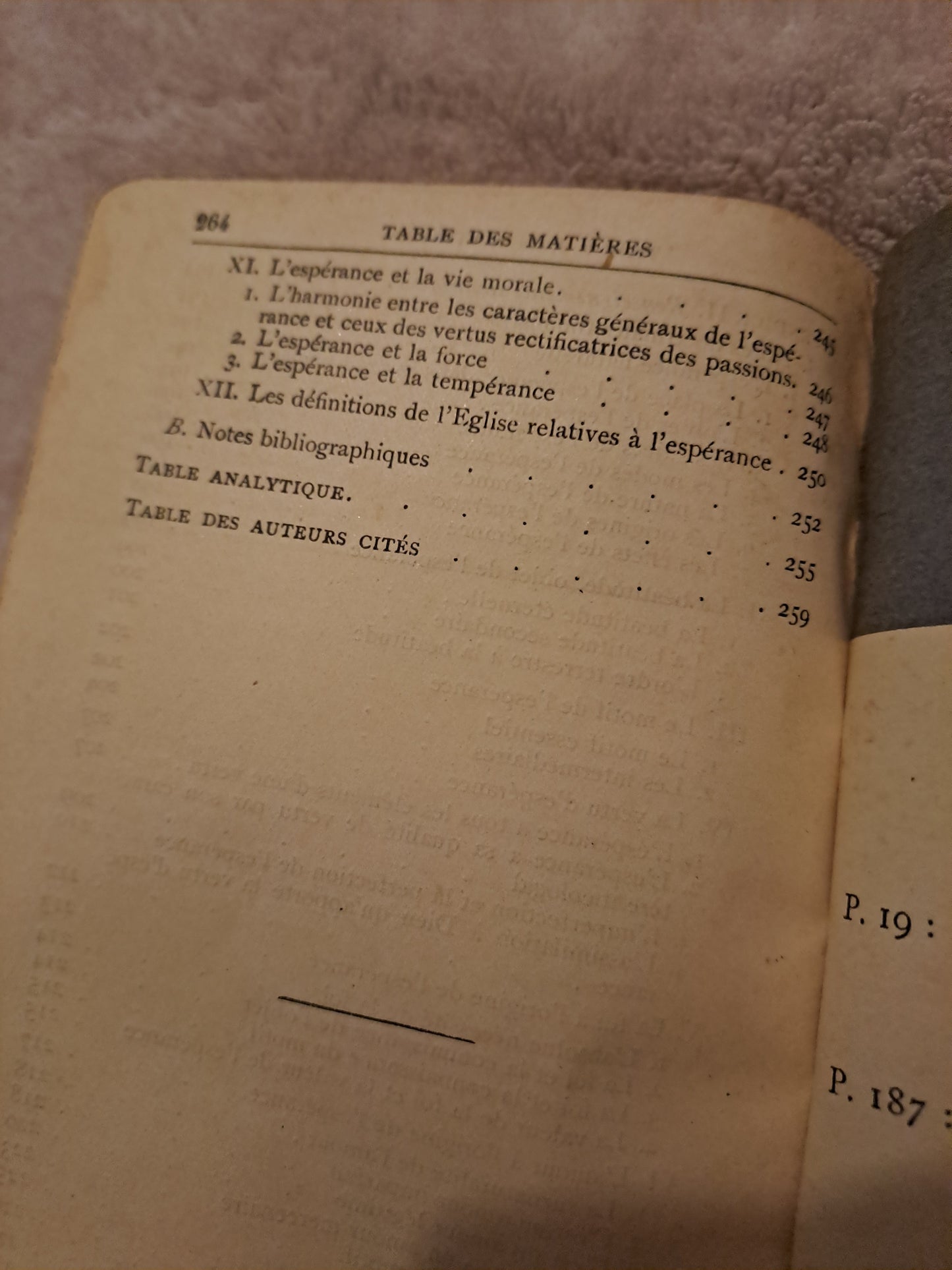 Somme theologique.  L'esperance 2a-2a, Questions 17-22. Saint Thomas D'Aquin. Ancien livre vintage catholique.