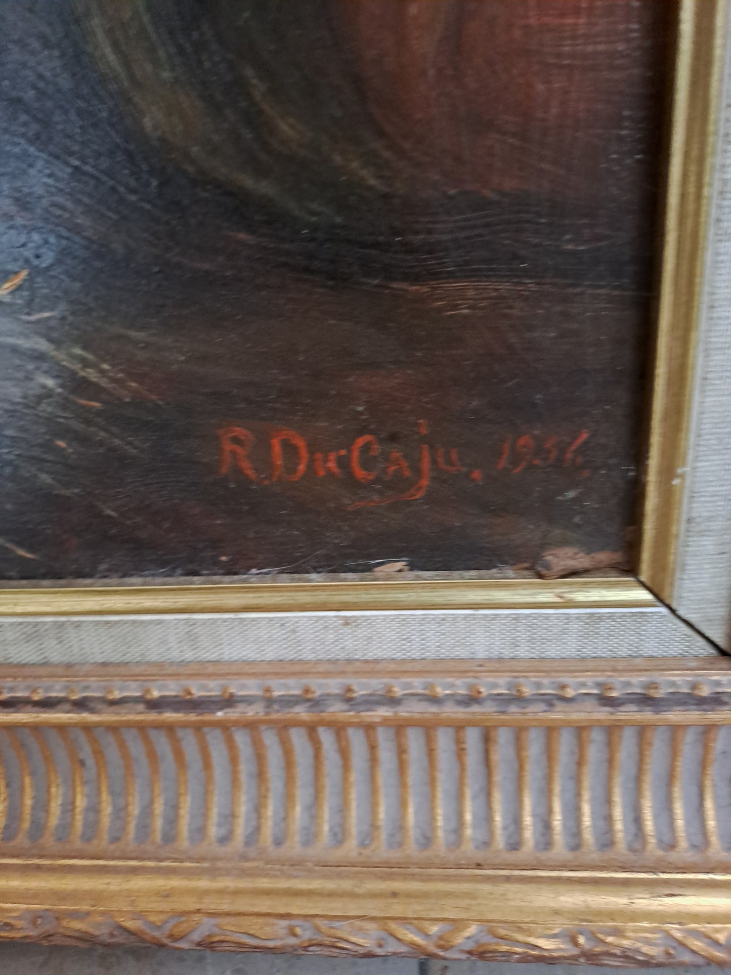 Tableau Saint-Martin et le mendiant d'après Van Dick. Signé. 125cm X 107 cm. Ancien vintage catholique sacré-coeur.