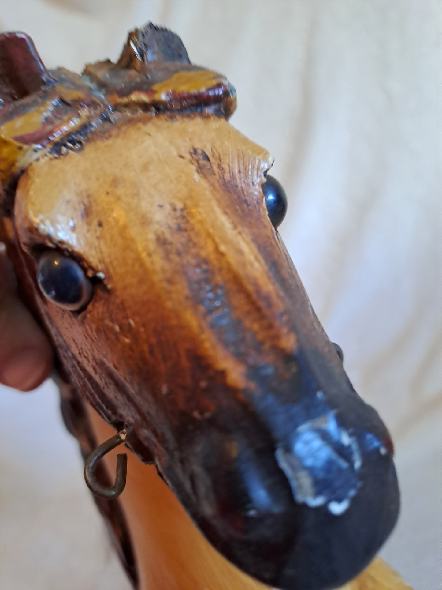 Caleche de course avec son cheval Jouet ancien vintage