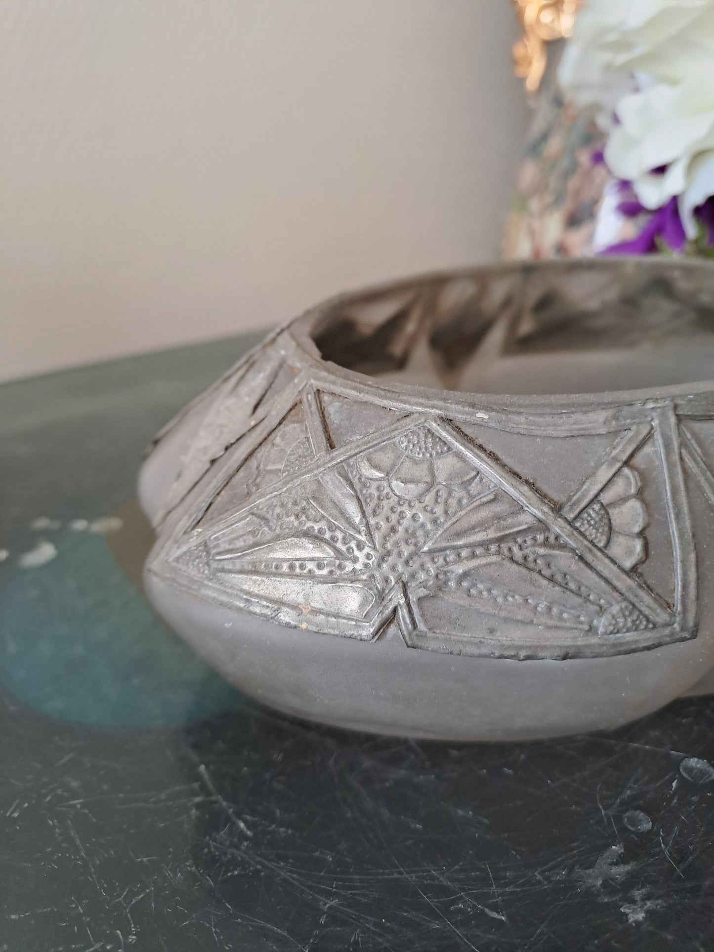 Vase signé R. Ragu. Art Déco.