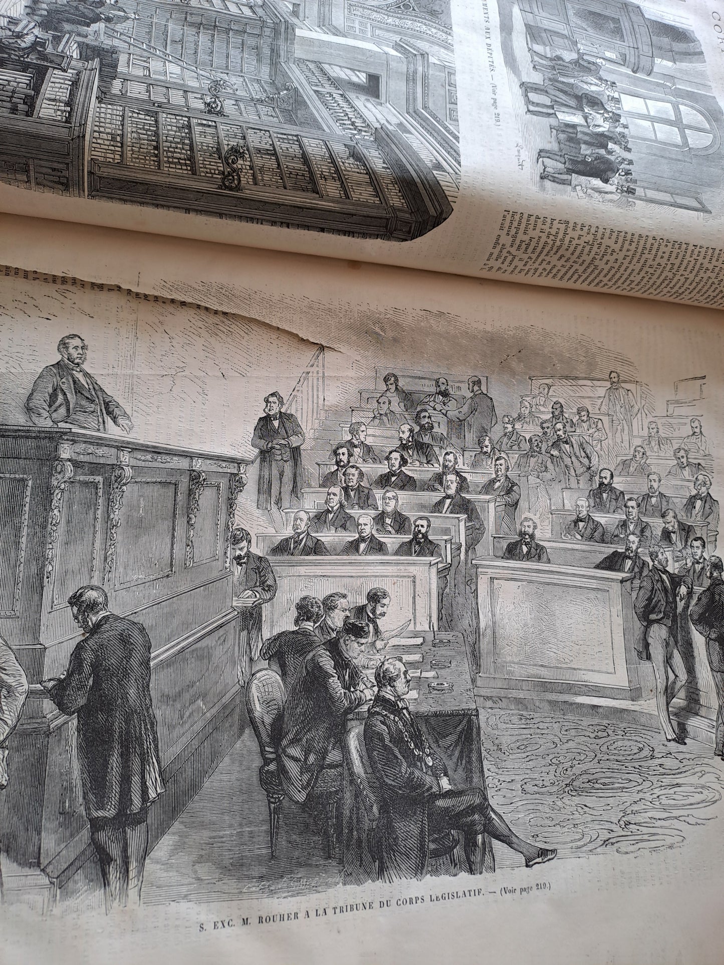 Revues " Le Journal illustré " pour l'année 1869. Ancien livre vintage.