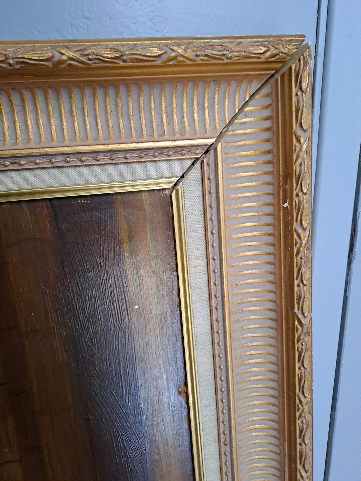 Tableau Saint-Martin et le mendiant d'après Van Dick. Signé. 125cm X 107 cm. Ancien vintage catholique sacré-coeur.