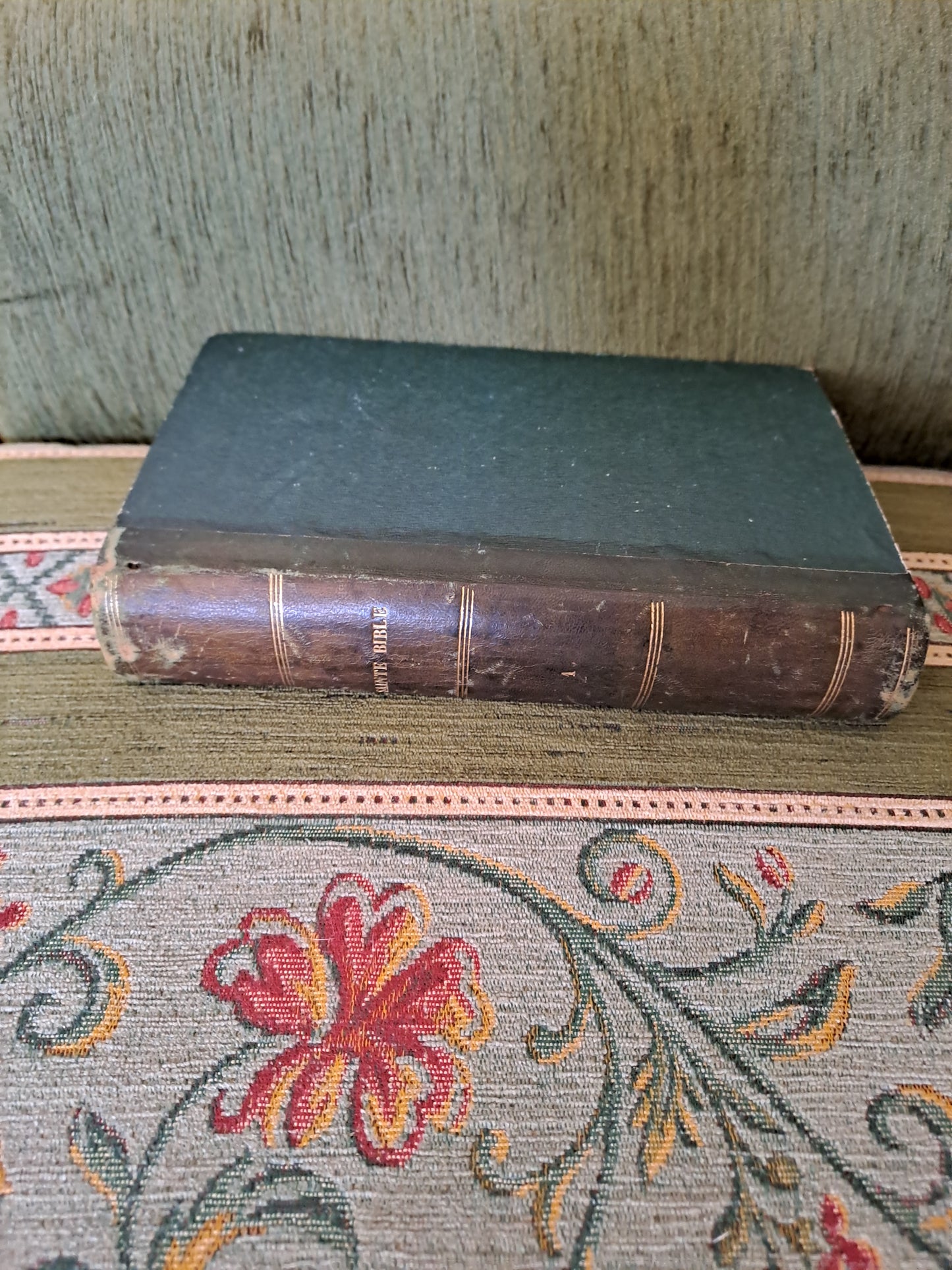 Sainte Bible. T1. 1854. Commentaires De Menochius. Français et latin.