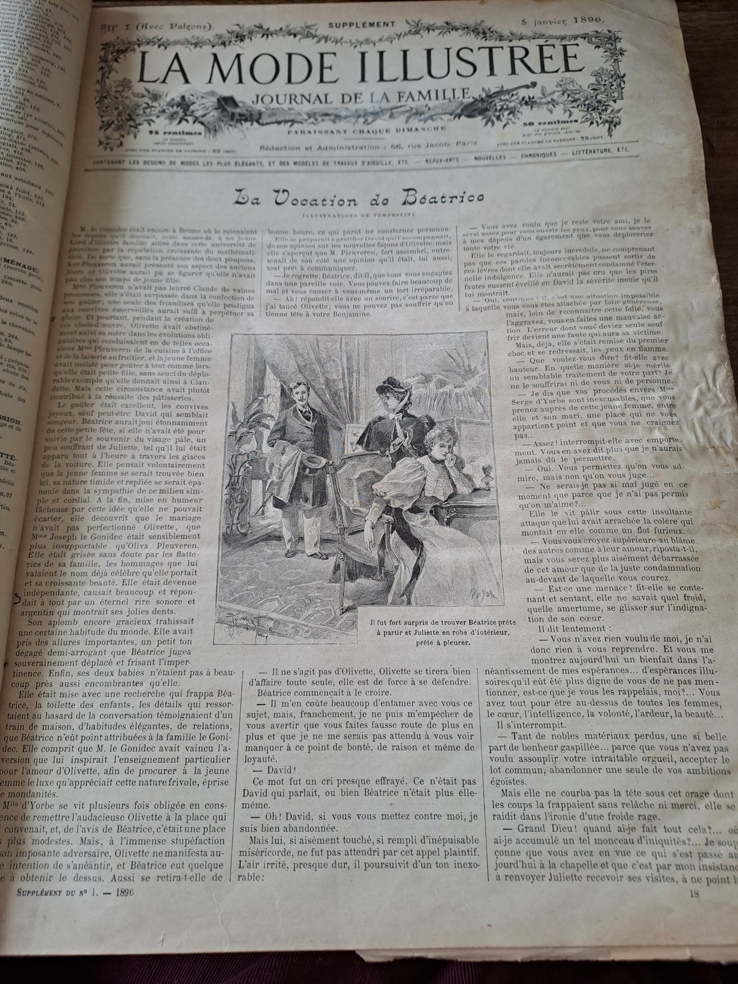 Revues "la mode illustré " 1896.