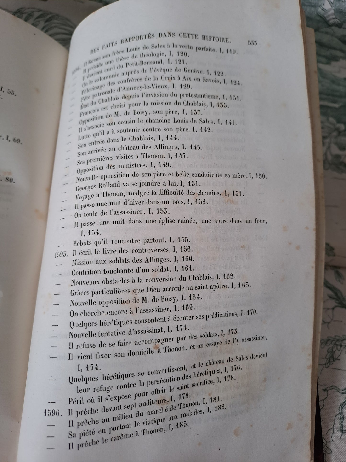 Vies de Saint François de Sales. T2. Paris le curé de Saint Sulpice. 1856. Ancien livre vintage catholique.