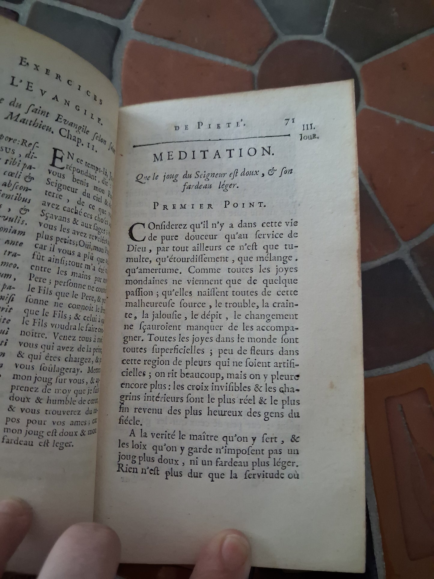 Année chretienne. Juin 1717. Exercices de piété pour tous les jours. Ancien livre vintage catholique.