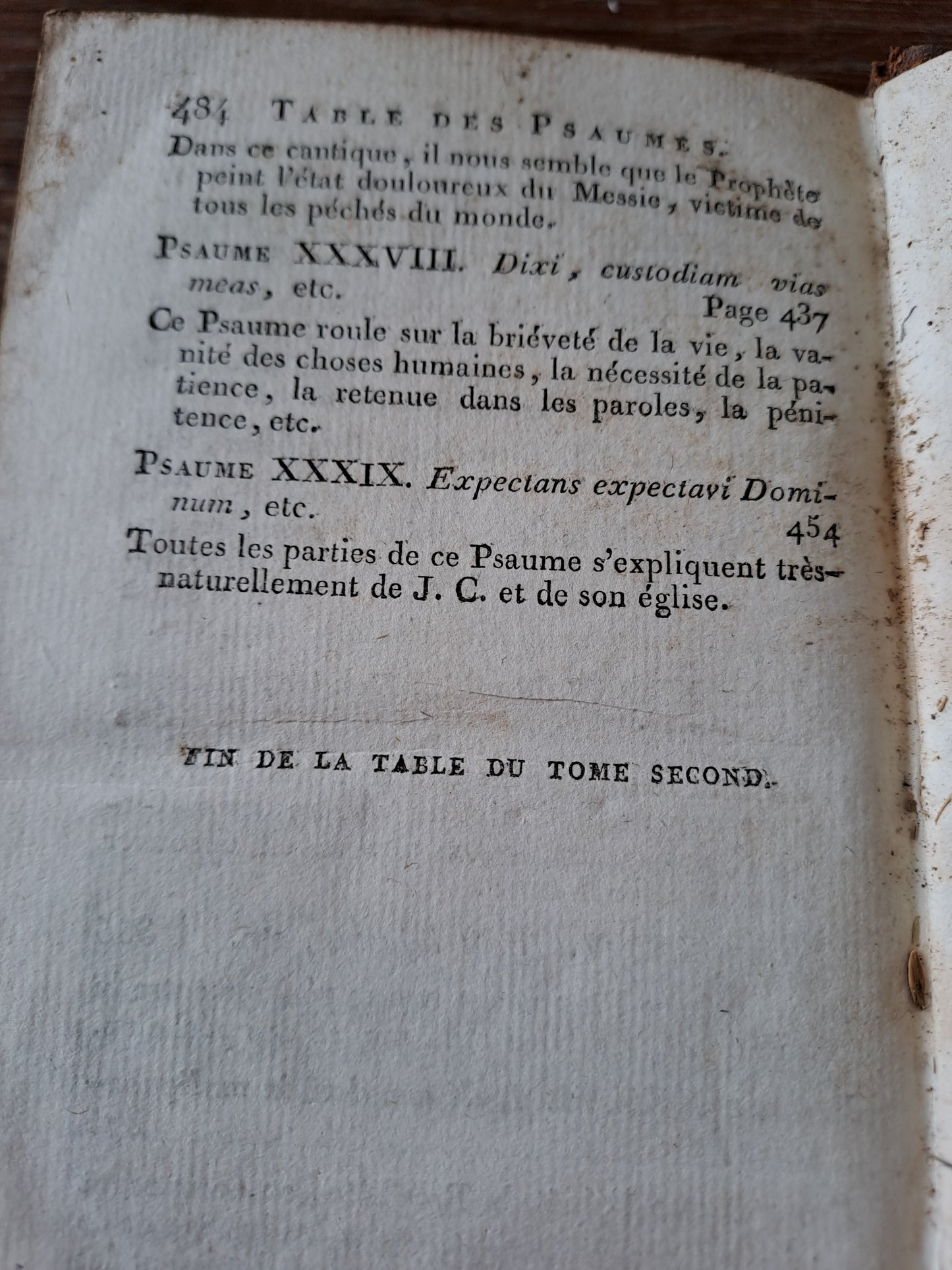 Les psaumes traduits par Berthier. T2. 1807. Ancien livre vintage catholique.