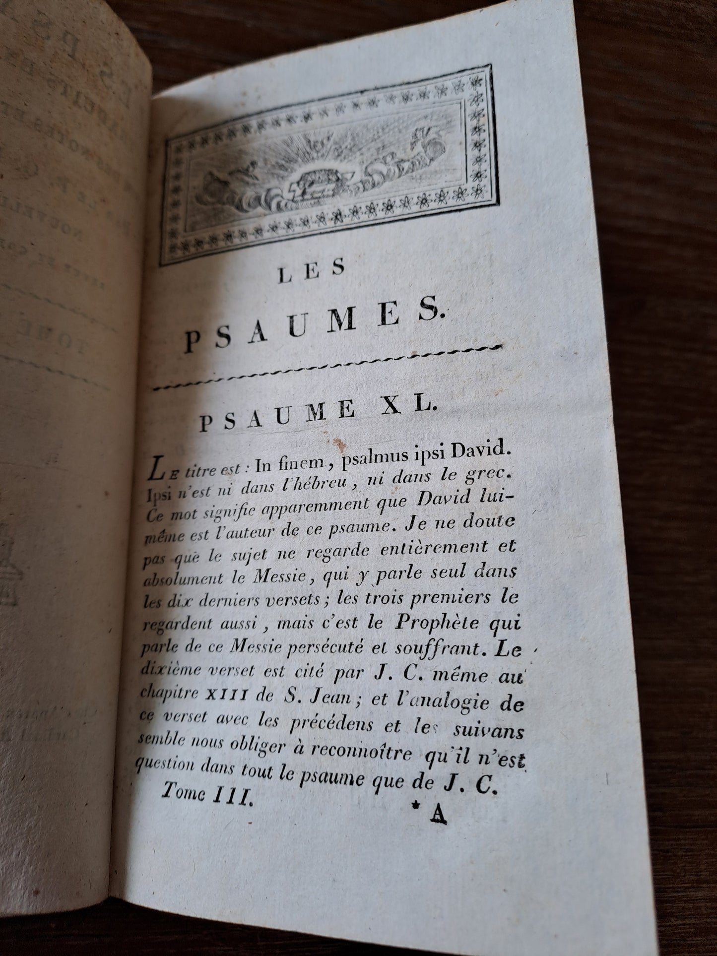 Les psaumes traduits par Berthier. T3. 1807. Ancien livre vintage catholique.