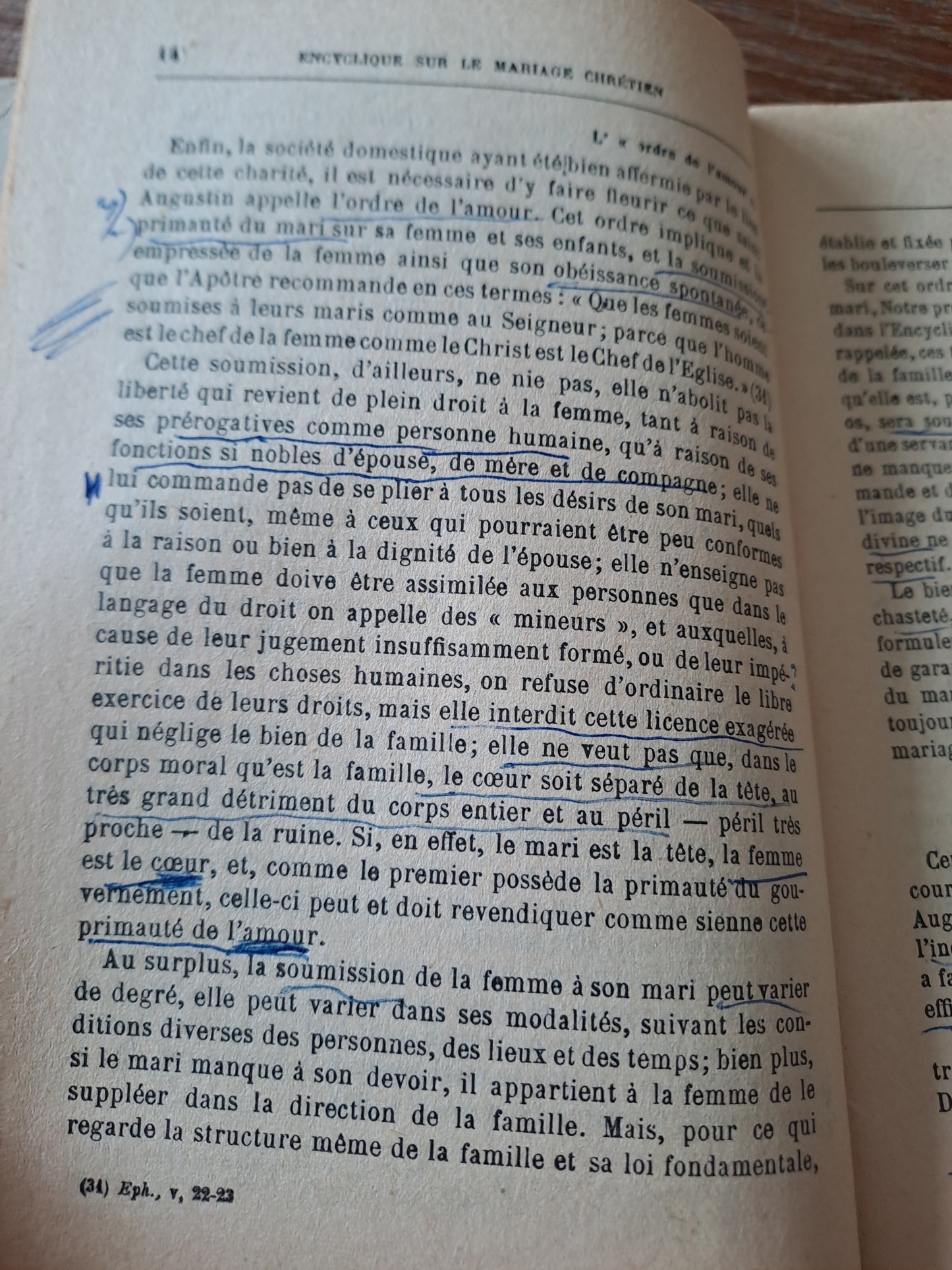 Lettre Encyclique "Casti connubii" sur le mariage Chrétien. 1930. Ancien livre vintage catholique.