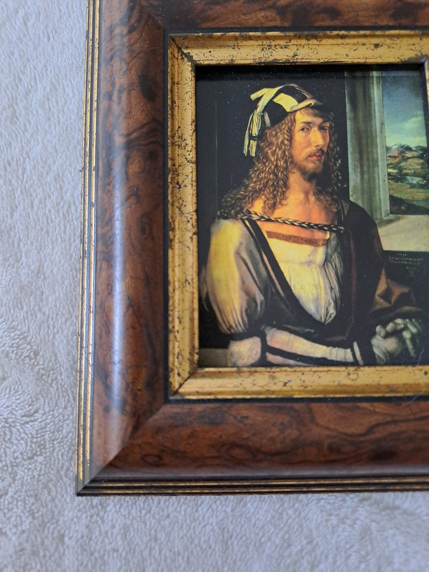 Cadre / tableau. Autoportrait aux gants. Dürer : 1471 - 1528.