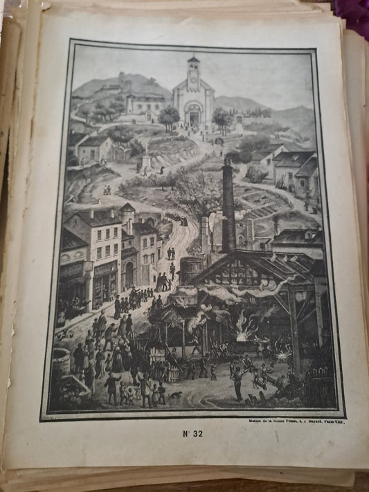 Gravure. 3e commandement Ancien decoration vintage catholique