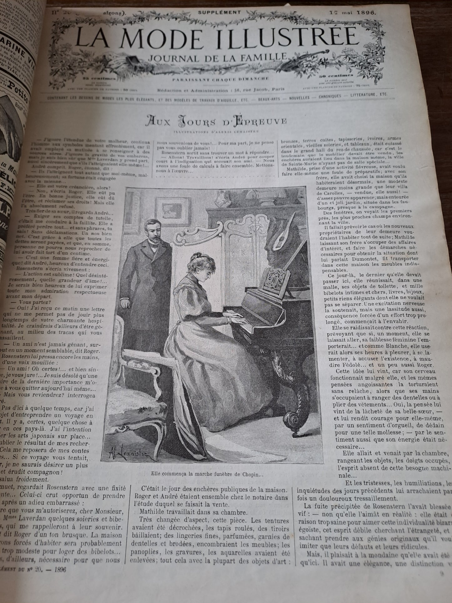 Revues "la mode illustré " 1896.