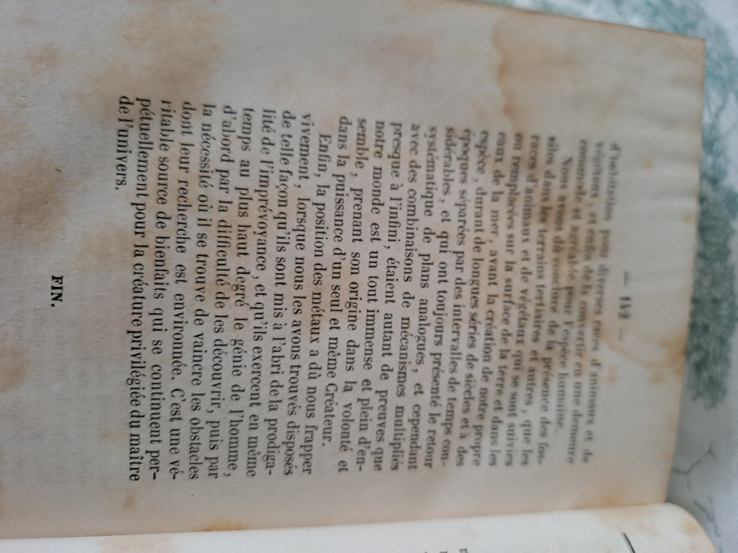 Botanique/ géologie. Nouveau spectacle de la nature ou Dieu et ses œuvres. 1842. Ancien livre vintage catholique.