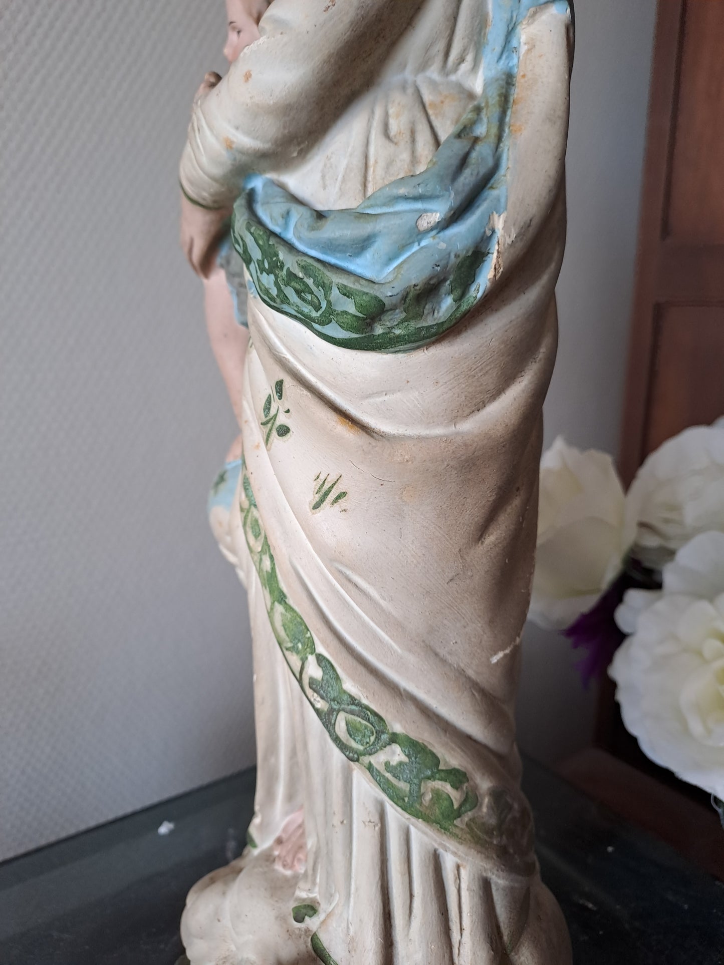Statue representant Notre-Dame des Victoires. 45 cm. N°3. Ancien Vintage