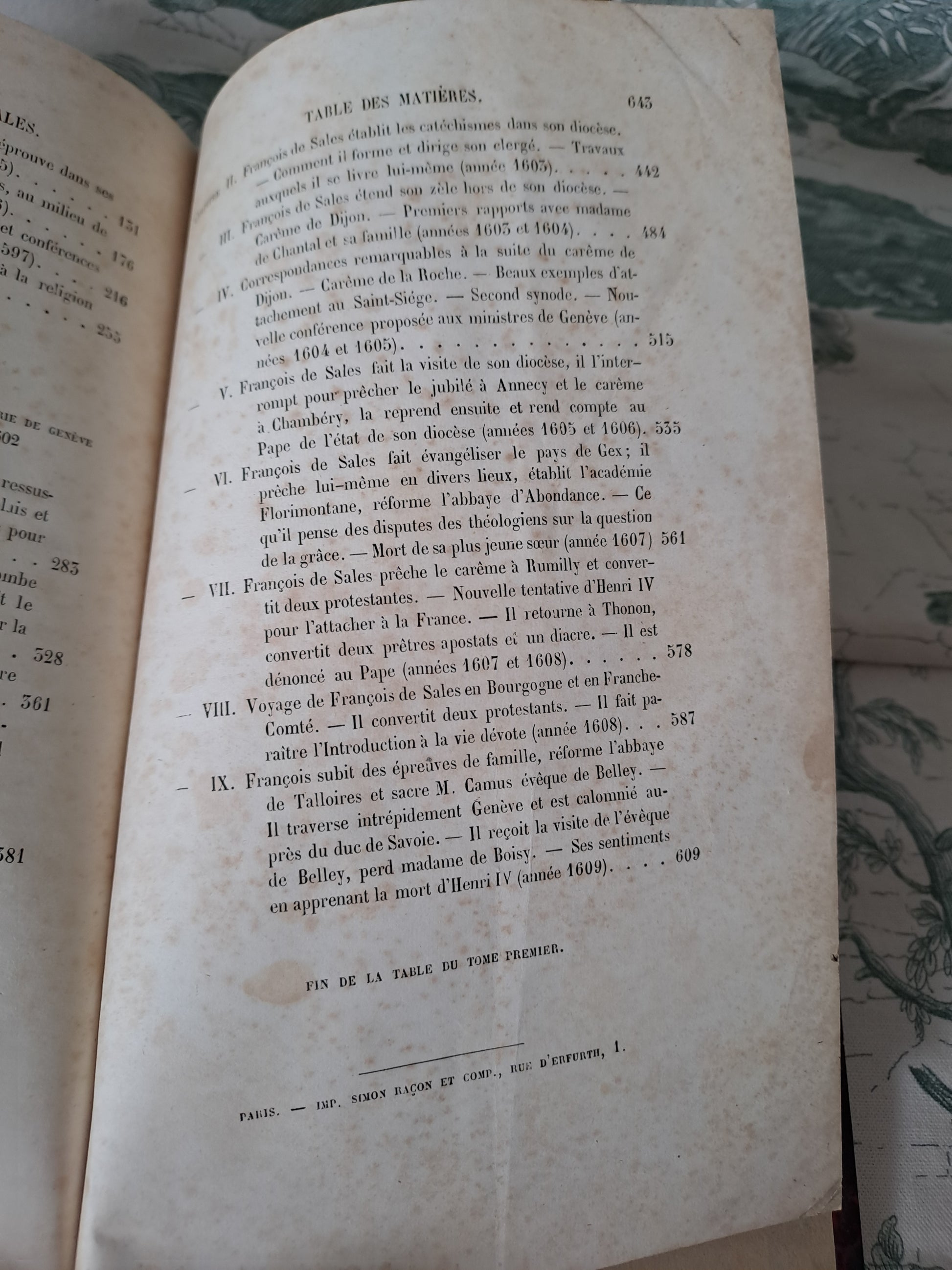 Bie de Saint François de Sales. 1856. Tome 1. 