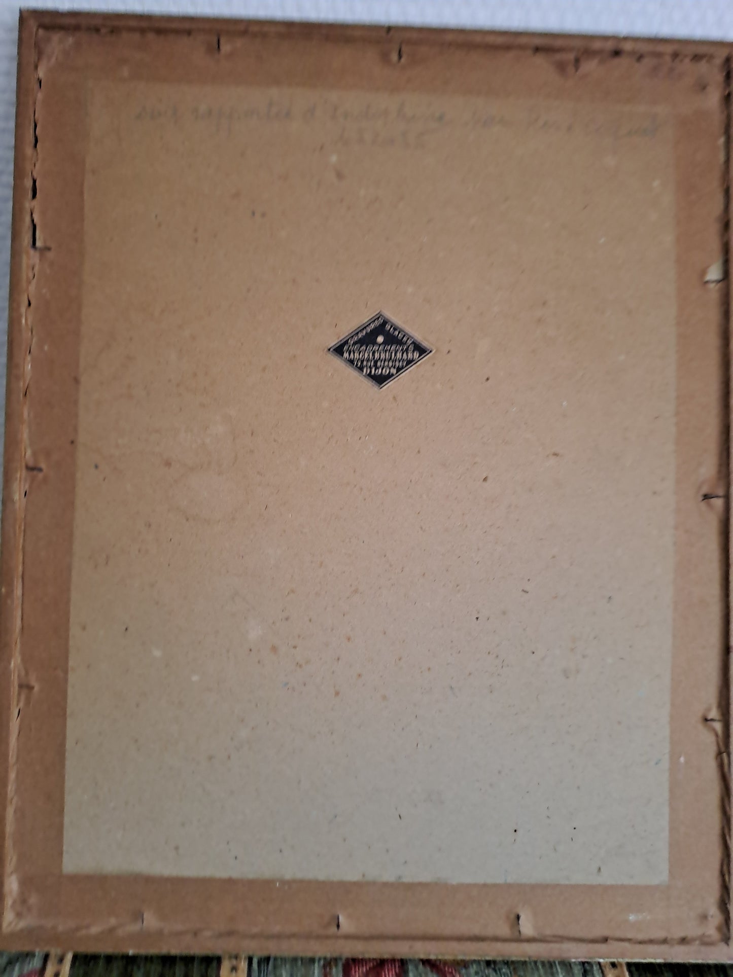 Cadre peinture sur soie. Indochine années 50.