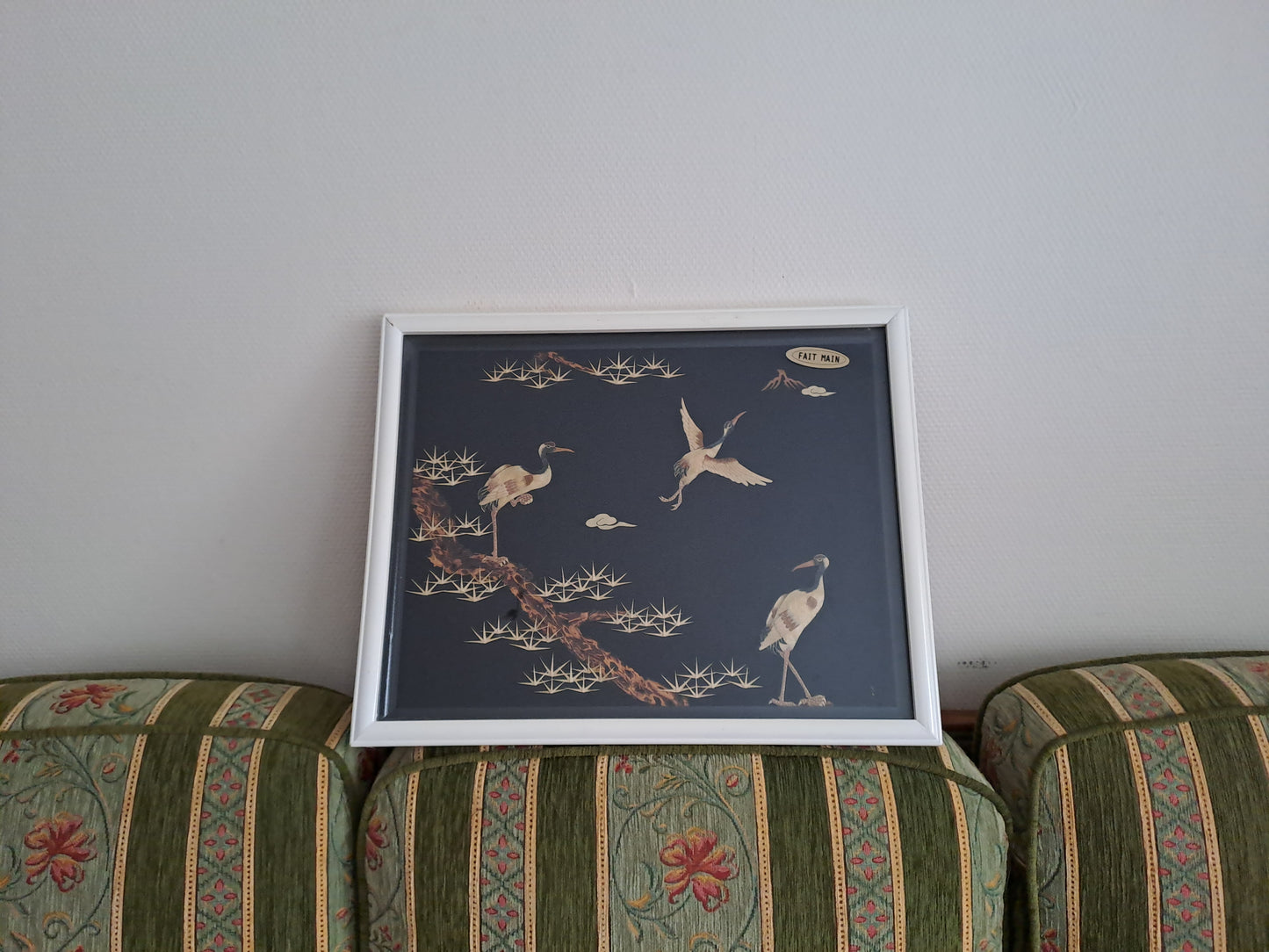 Cadre/ tableau Représentant 3 grues.