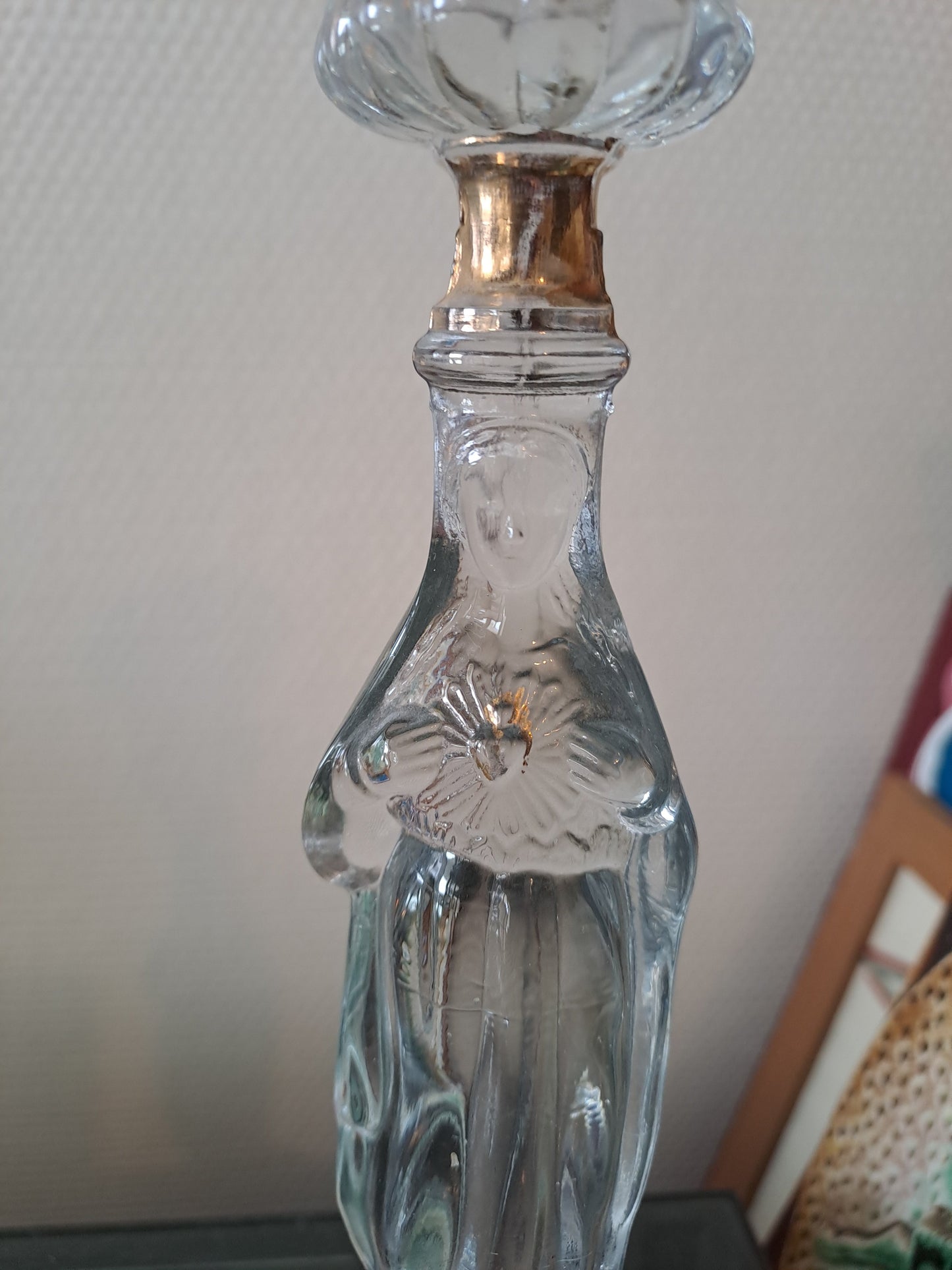 Paire de bougeoirs Sacré-Cœurs De Jésus Et Sainte Vierge Marie. Val saint lambert. Ancien Vintage catholique.