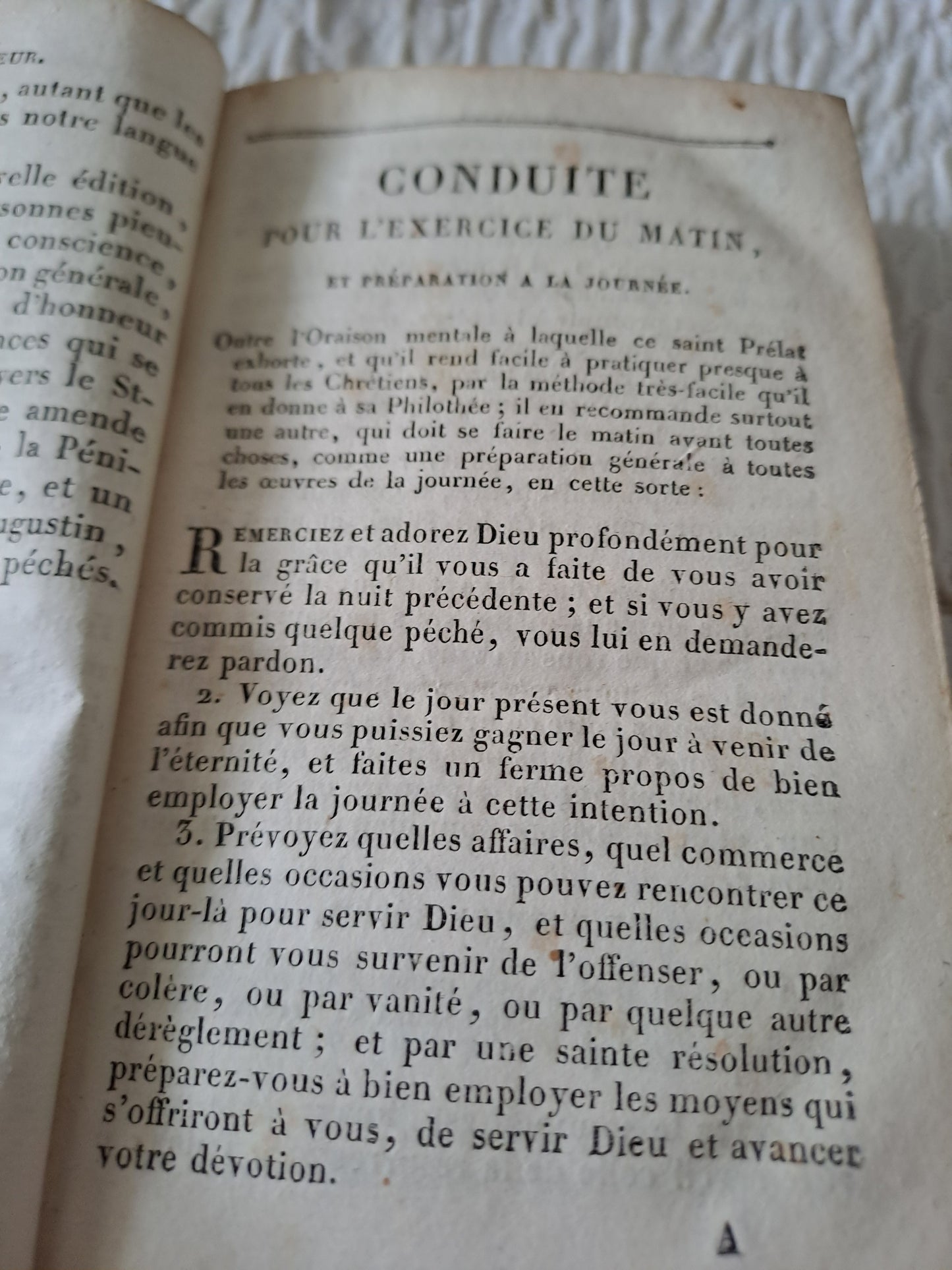 Livre. La véritable conduite de saint François de Sales. 1828.