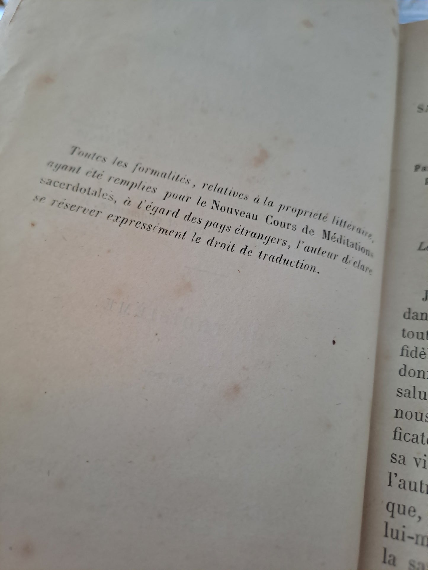 Nouveau cours de médiations sacerdotales. Par Chaignon. T3.  1871. Ancien livre vintage catholique.
