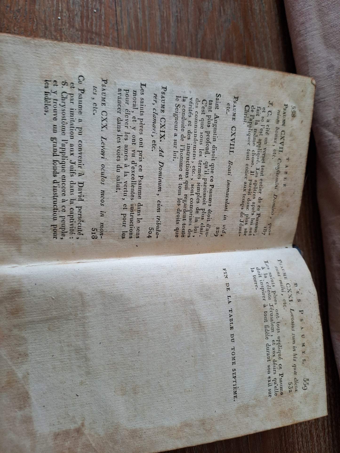Les psaumes traduits par Berthier. T7. 1807. Ancien livre vintage catholique.