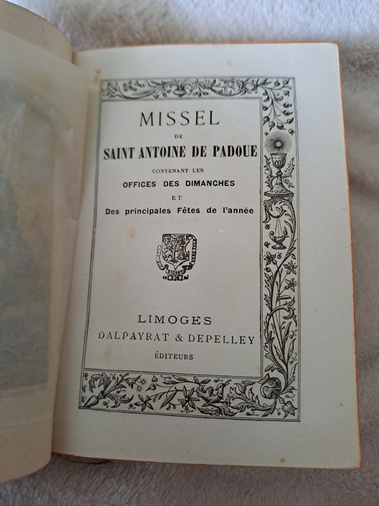 Missel de Saint-Antoine de Padoue.