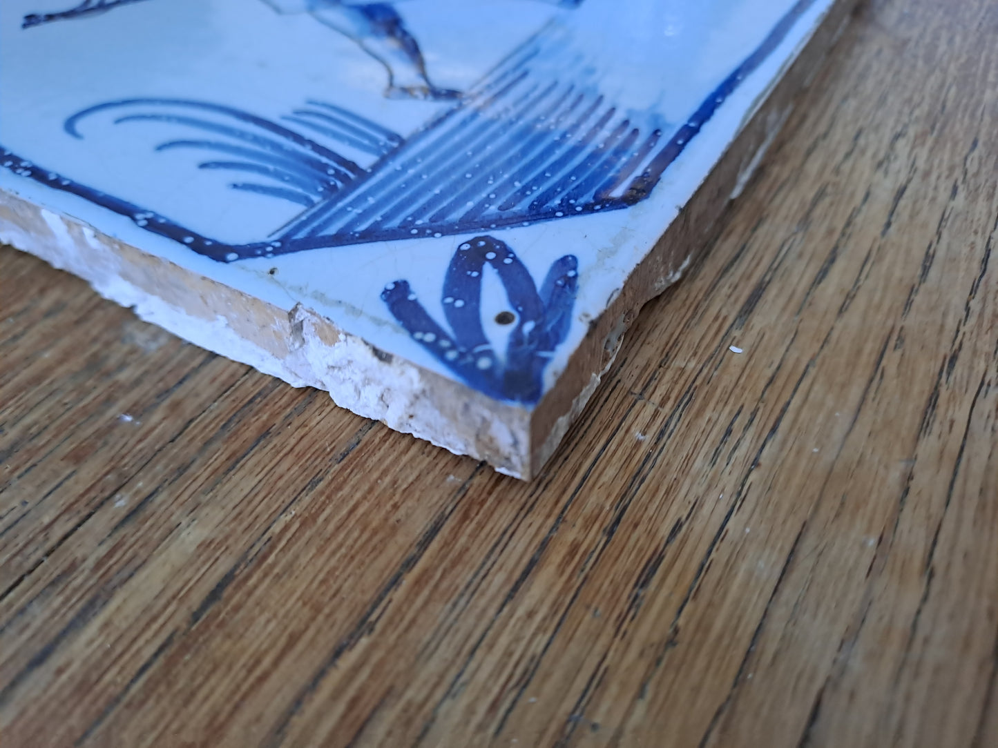 Carreau Delft Antique. Holland. 13 Cm X 13 Cm. 9. Ancien decoration vintage.