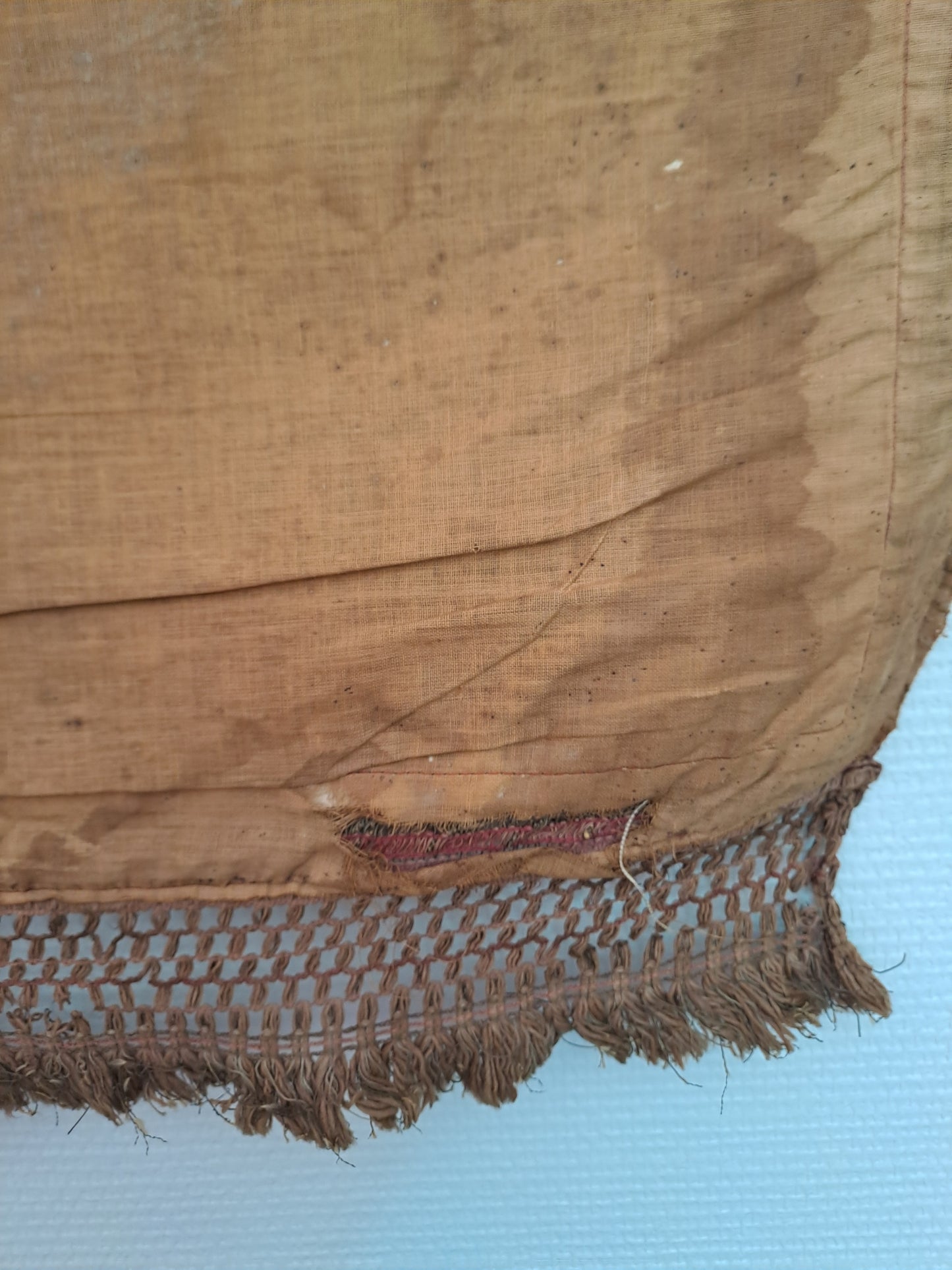 Bannière de processions. Vierge à la chaise d'après Raphaël. Ancien decoration vintage catholique.