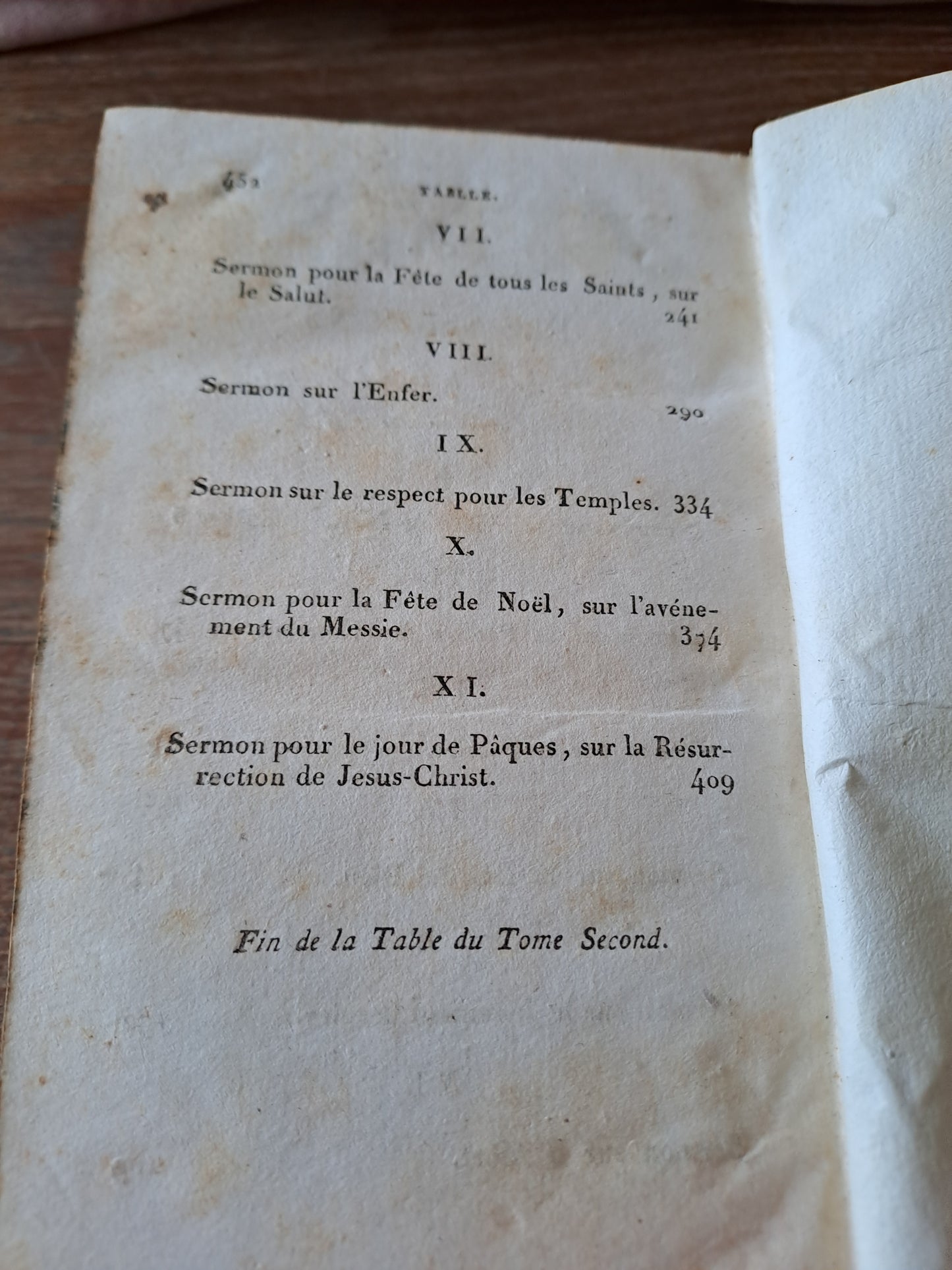 Sermons de l'abbé de Combaceres T2 Prédicateur du Roi 1822 Ancien livre vintage catholique