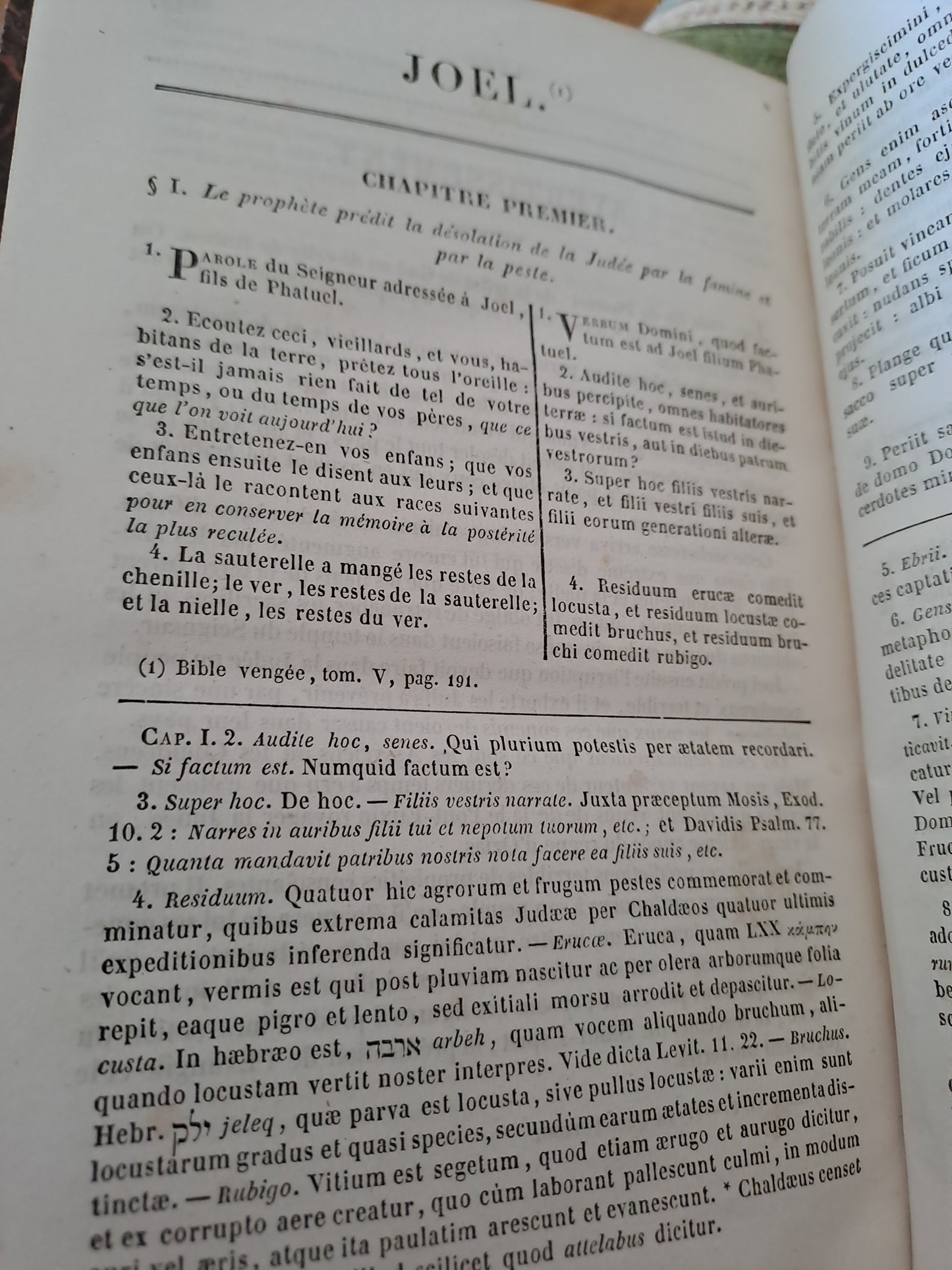 Bible. T8.1835. R P De Carrières Commentaires De Menochius.