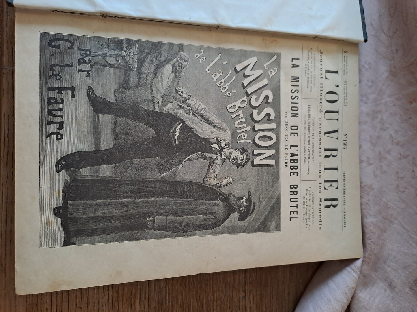 Revues " l'ouvrier " de mai 1891 à avril 1893. Ancien livre vintage.