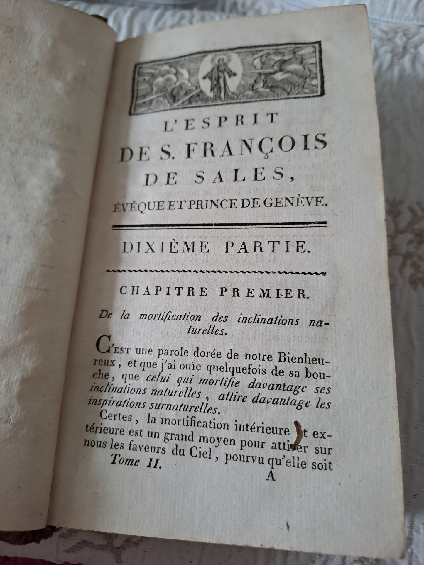 L'esprit de Saint François de Sales. T2. 1816. Ancien livre vintage catholique.