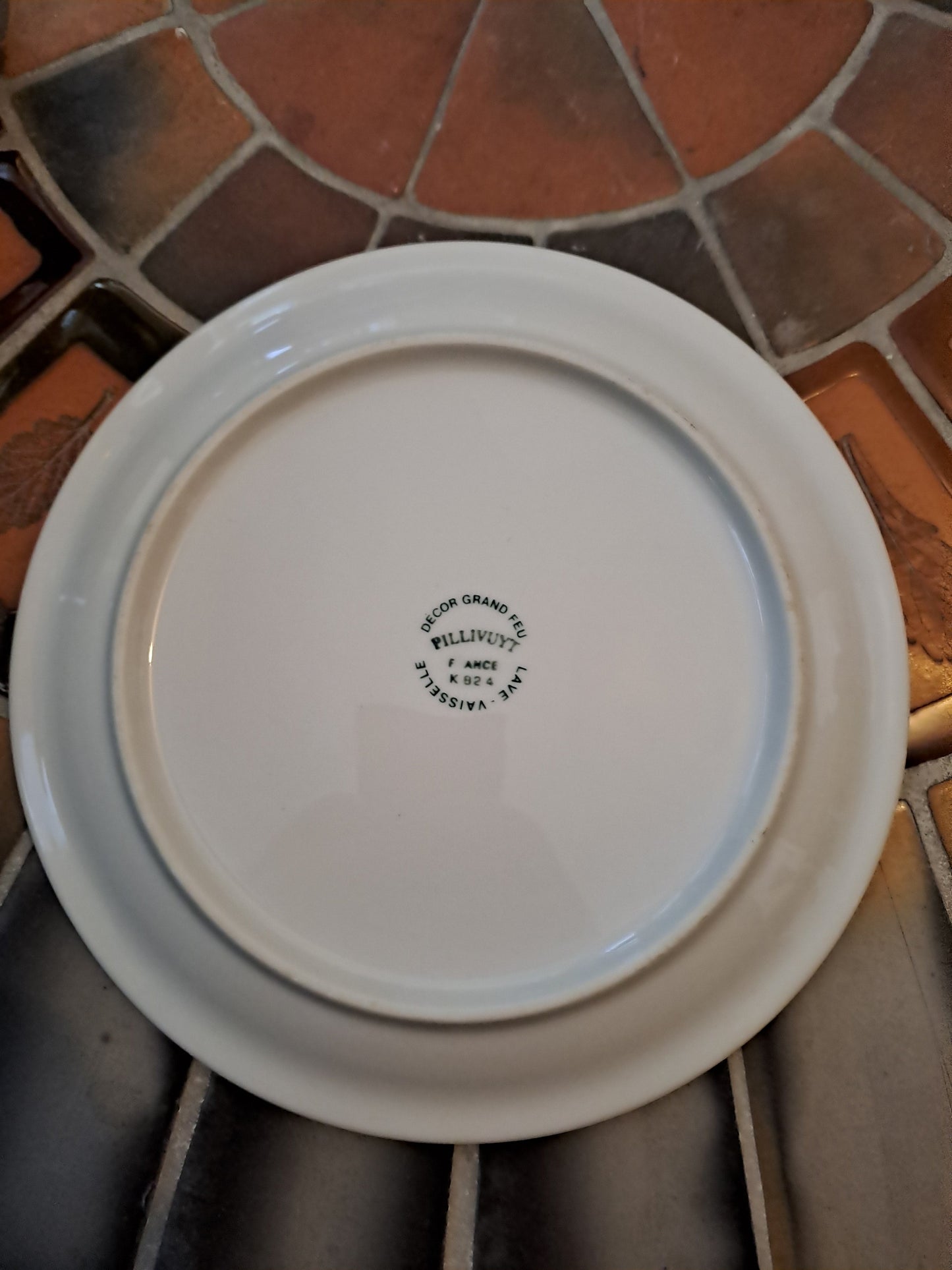 Assiette Blason Chenôve Pillivuyt Decor Grand Feu 20 Cm. Ancien décoration vintage 